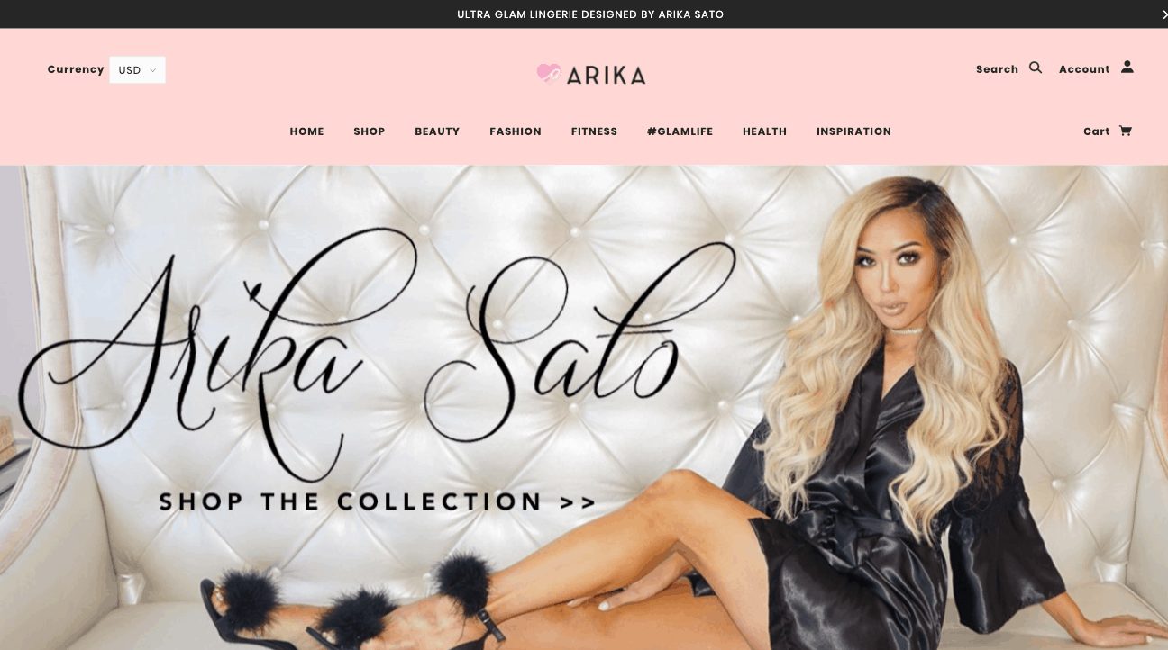 ARIKA SATO Negocio de la línea de ropa ARIKA SATO