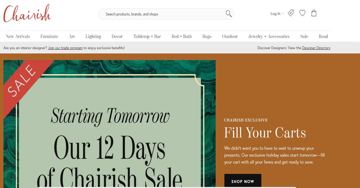 Chairish Chairish Homepage
