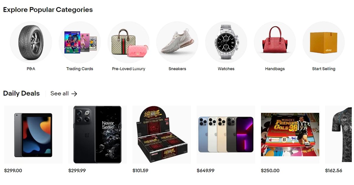 eBay 1 eBay Homepage