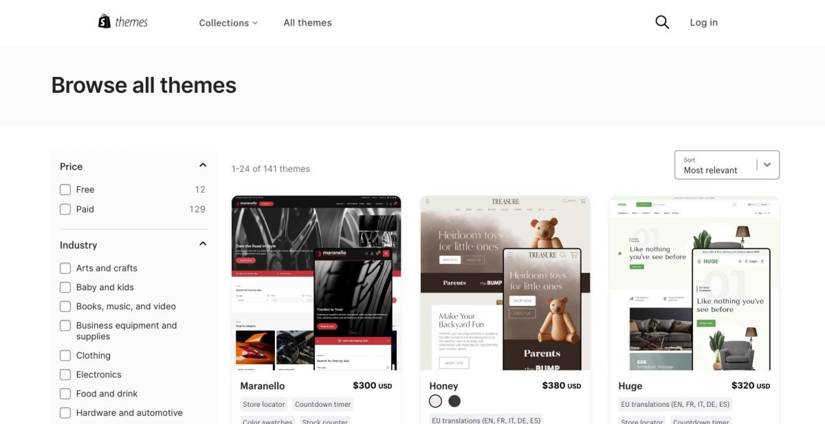 Ecommerce Website Templates Free and Premium Themes for Your Online Store Shopify theme store