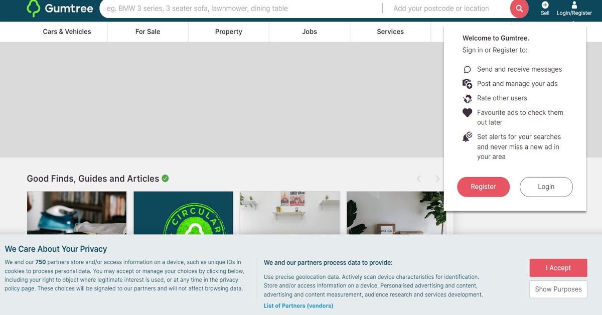 Gumtree Gumtree Homepage