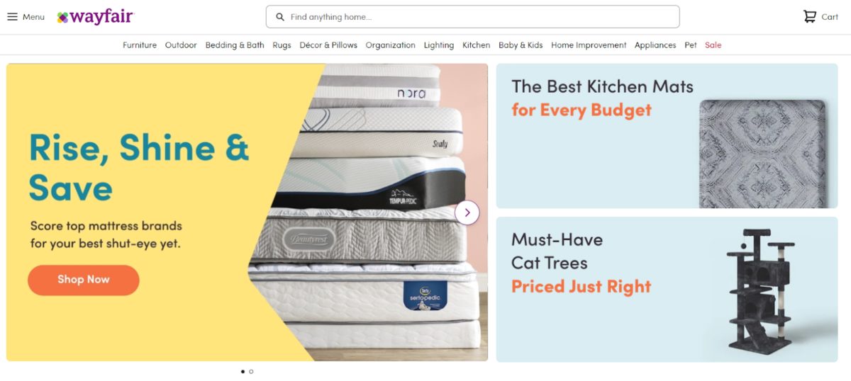 image 10 Wayfair Homepage