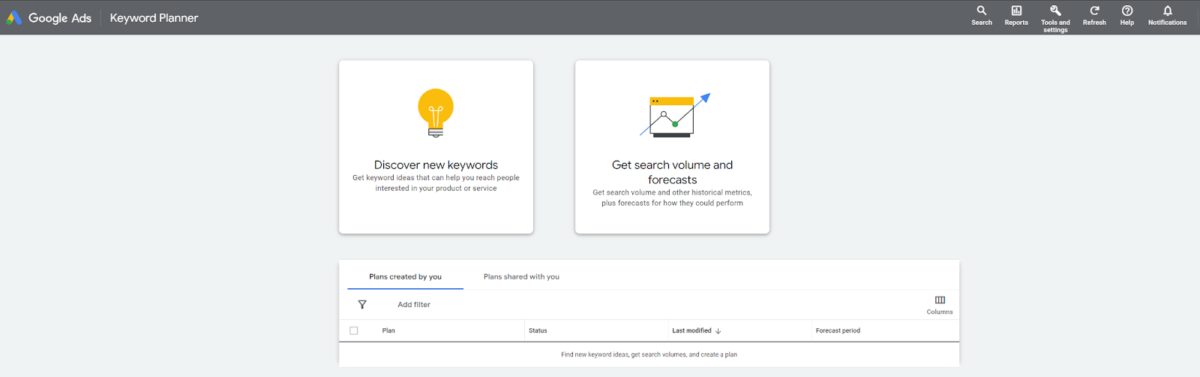 image Google Keyword Planner