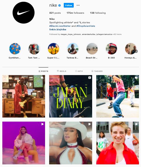 foto 3 Página de Instagram de Nike