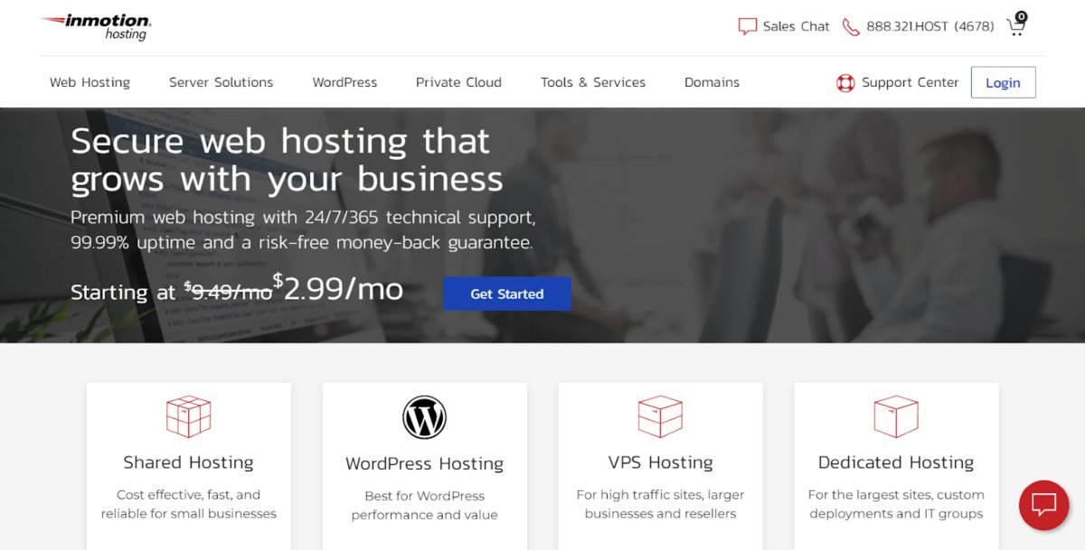 image 35 InMotion Hosting Homepage