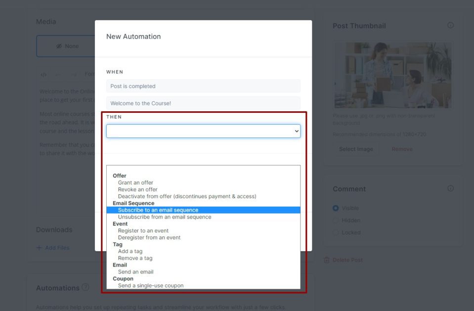 image 43 Kajabi automation settings