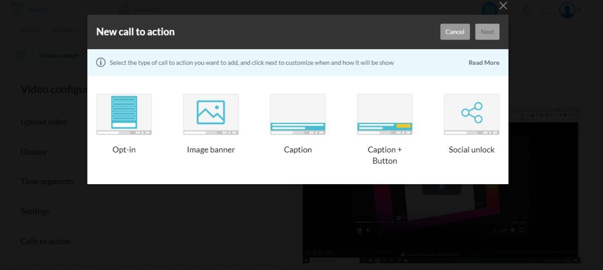 image 46 Kartra video's call to action (CTAs) options