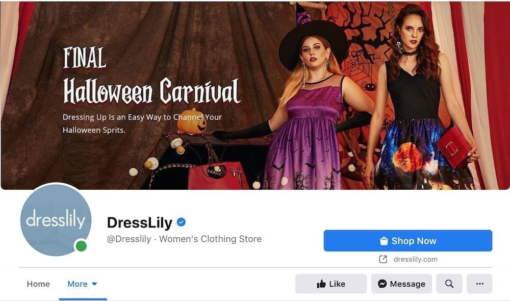 image Page Facebook DressLily