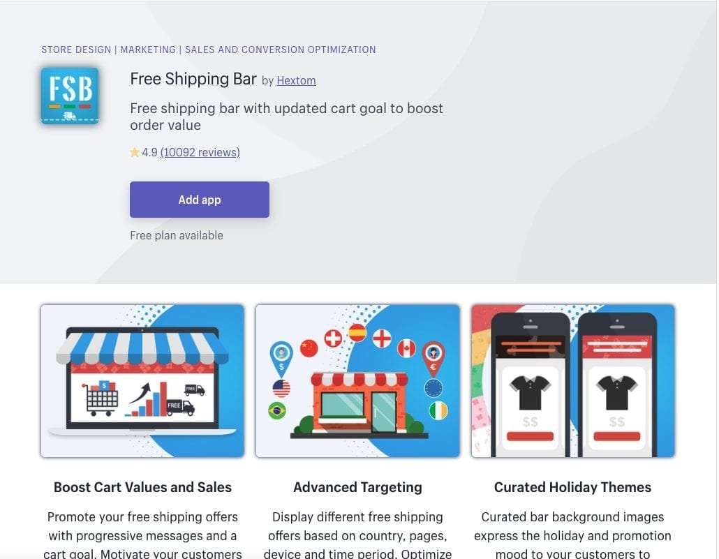 imagen 6061e2889b8e5 Aplicación de Shopify de barra de envío gratis