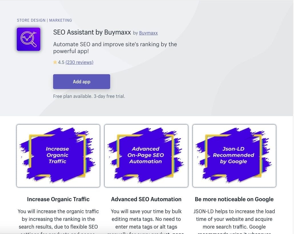 imagen 6061e29154d8e Asistente de SEO de la aplicación Buymaxx Shopify