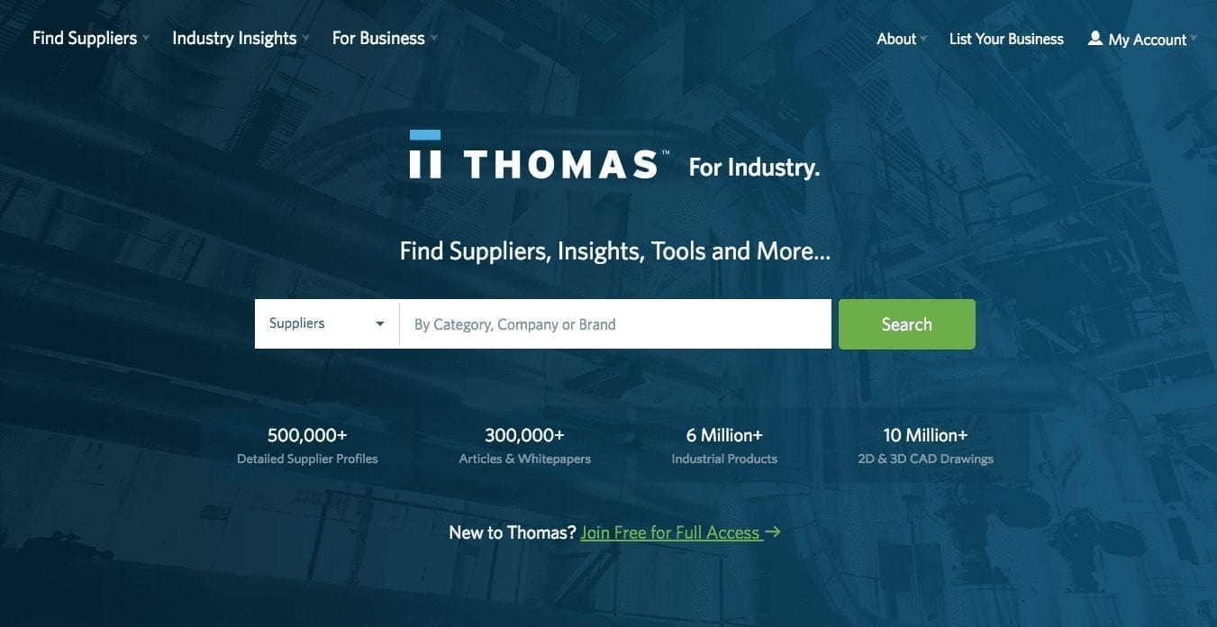 Plataforma de abastecimiento de productos y descubrimiento de proveedores de ThomasNet® Plataforma de abastecimiento de productos y descubrimiento de proveedores de ThomasNet®