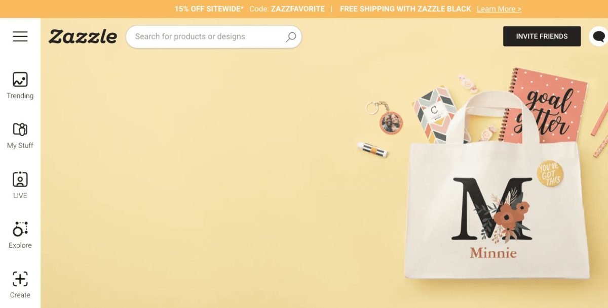 www.zazzle.com Screenshot Zazzle home page