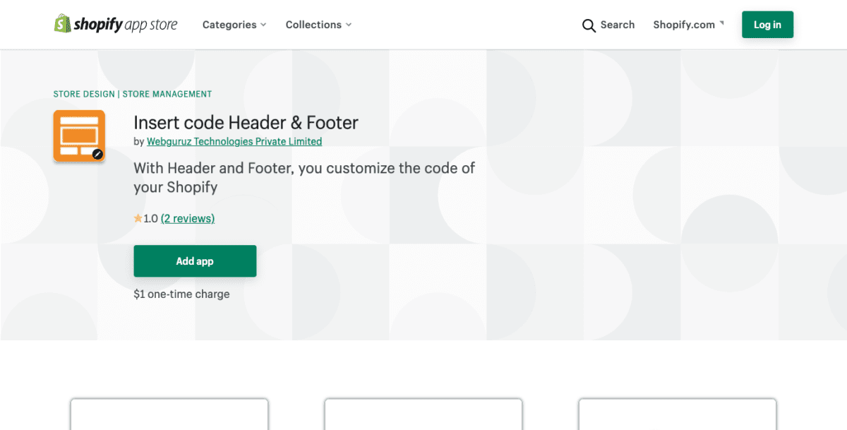 apps.shopify.com header and footerScreenshot Shopify Header and Footer App