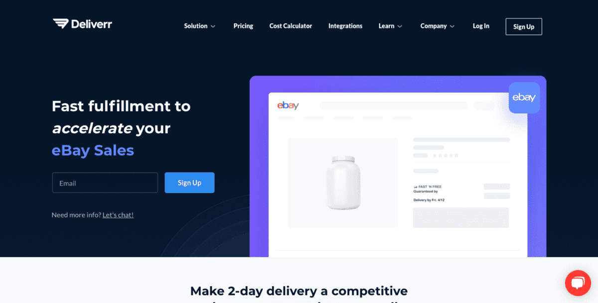 deliverr.com Screenshot deliverr - product fulfillment solution