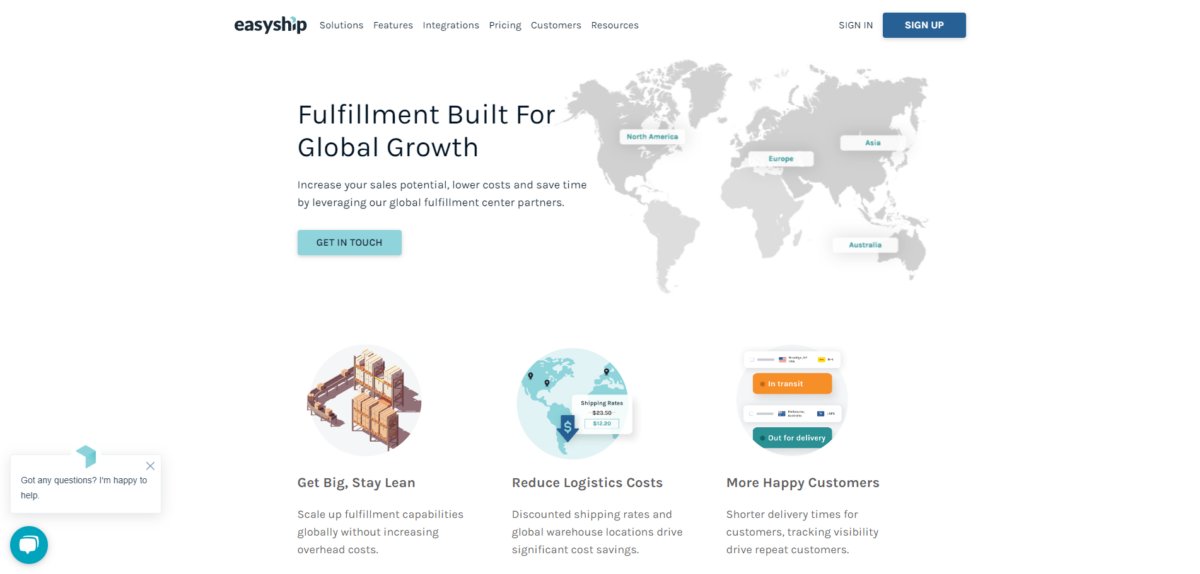 Centro de cumplimiento Servicios de cumplimiento de pedidos globales Easyship Cumplimiento de EasyShip y gestión de inventario