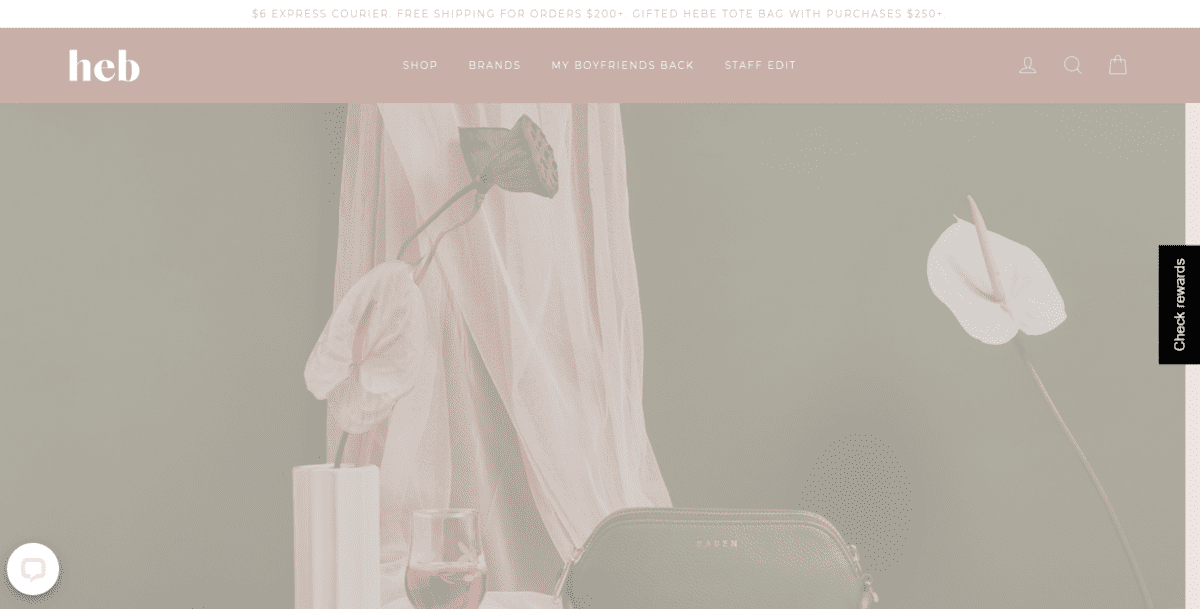 hebeboutique.com Screenshot 1 Hebe Boutique Homepage