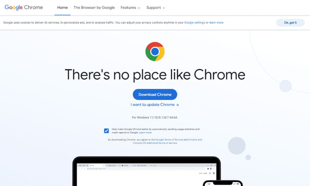 image 8 Chrome Browser Download Page