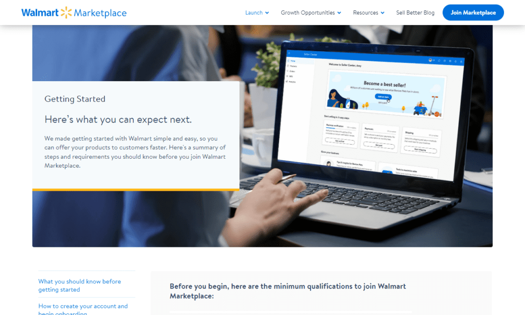 marketplace.walmart.com about walmartScreenshot Getting Started with Walmart Marketplace