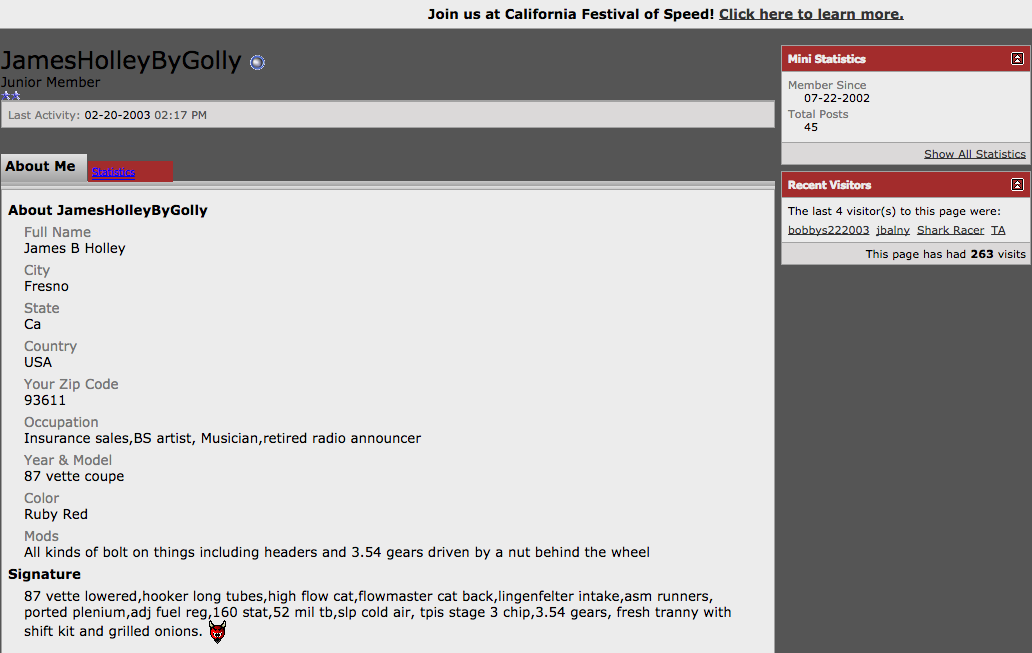 Sensory words Corvette Forum View Profile JamesHolleyByGolly We've learned a lot about James from researching forums.