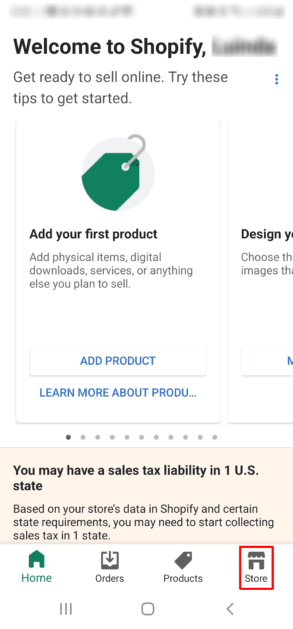Tableau de bord de l'application mobile Android Shopify Tableau de bord de l'application mobile Android Shopify