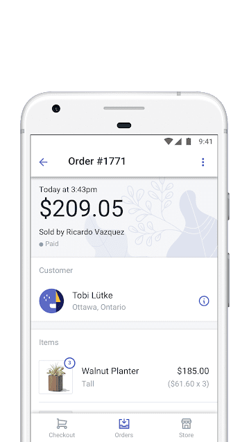 Aperçu de la suppression de Shopify POS Capture d'écran de l'application mobile Shopify PDV