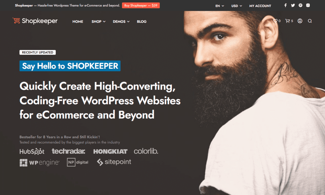 shopkeeper.wp theme.design Screenshot Shopkeeper Theme