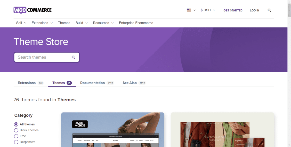 WooCommerce Themes Screenshot WooCommerce Theme Store