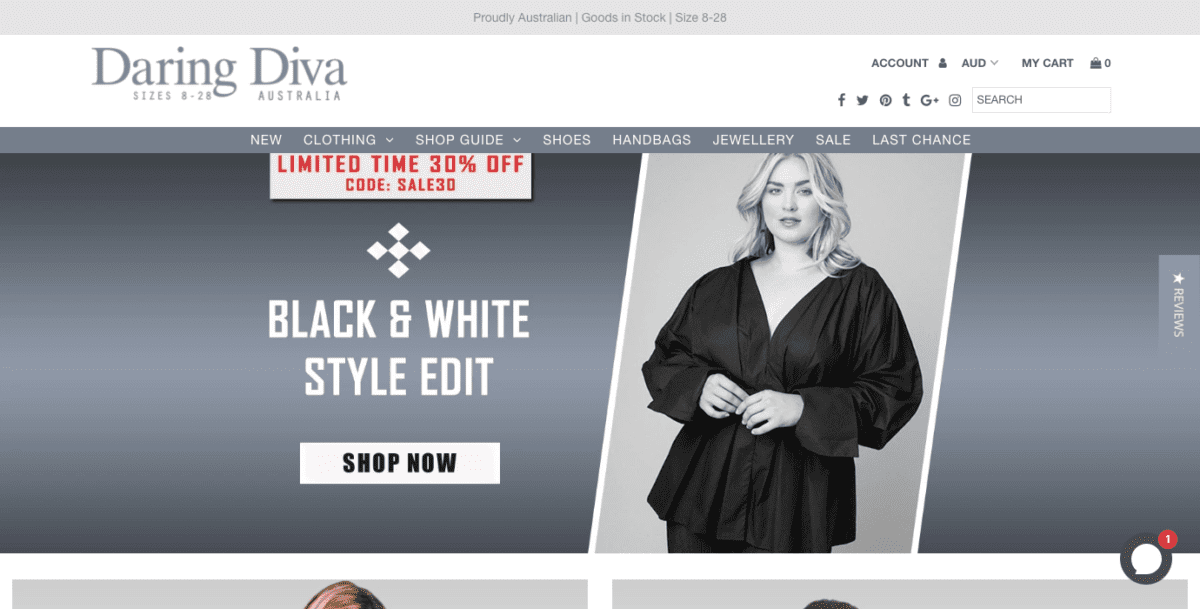 www.daringdiva.com .au Screenshot Daring Diva