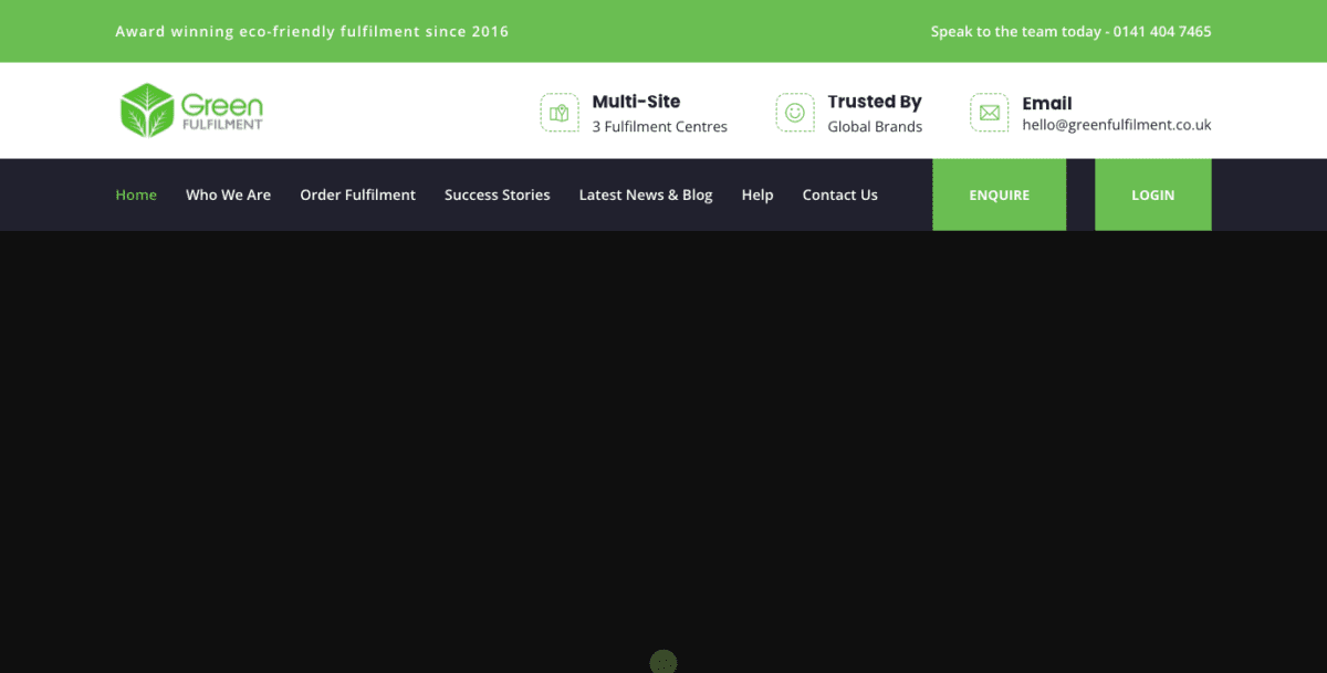www.greenfulfilment.co .uk Screenshot 1 Green Fulfilment