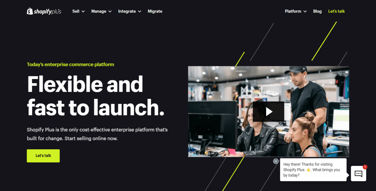 www.shopify.com plusCaptura de pantalla Shopify Plus